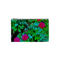 Rose Bush Cosmetic Bag (small) by sirhowardlee