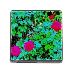 Rose Bush Memory Card Reader With Storage (square) by sirhowardlee