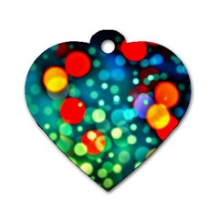 A Dream Of Bubbles Dog Tag Heart (one Sided)  by sirhowardlee