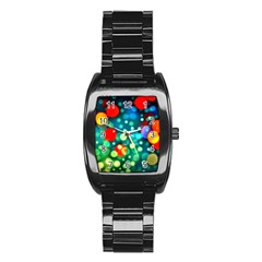 A Dream Of Bubbles Stainless Steel Barrel Watch by sirhowardlee