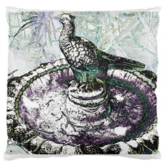 Bird Fountain 2 Large Cushion Case (single Sided)  by sirhowardlee