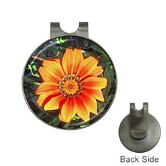 Flower In A Parking Lot Hat Clip With Golf Ball Marker by sirhowardlee