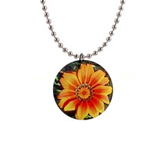 Flower In A Parking Lot Button Necklace by sirhowardlee