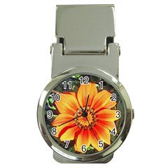 Flower In A Parking Lot Money Clip With Watch by sirhowardlee