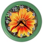 Flower In A Parking Lot Wall Clock (Color) Front