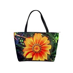 Flower In A Parking Lot Large Shoulder Bag by sirhowardlee