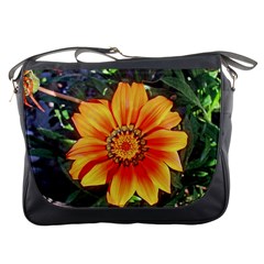 Flower In A Parking Lot Messenger Bag