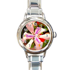 African Iris Round Italian Charm Watch by sirhowardlee