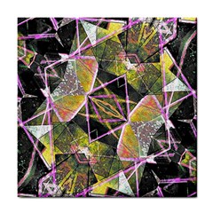 Geometric Grunge Pattern Print Ceramic Tile by dflcprints