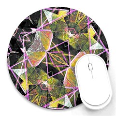 Geometric Grunge Pattern Print 8  Mouse Pad (round) by dflcprints