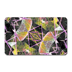 Geometric Grunge Pattern Print Magnet (rectangular) by dflcprints