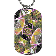 Geometric Grunge Pattern Print Dog Tag (one Sided) by dflcprints