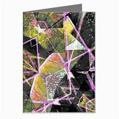 Geometric Grunge Pattern Print Greeting Card by dflcprints