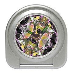 Geometric Grunge Pattern Print Desk Alarm Clock by dflcprints