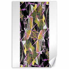 Geometric Grunge Pattern Print Canvas 24  X 36  (unframed) by dflcprints