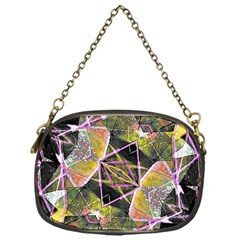 Geometric Grunge Pattern Print Chain Purse (one Side) by dflcprints