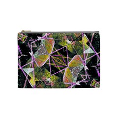 Geometric Grunge Pattern Print Cosmetic Bag (medium) by dflcprints