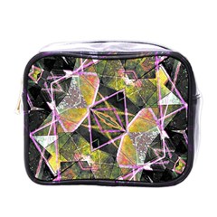 Geometric Grunge Pattern Print Mini Travel Toiletry Bag (one Side) by dflcprints