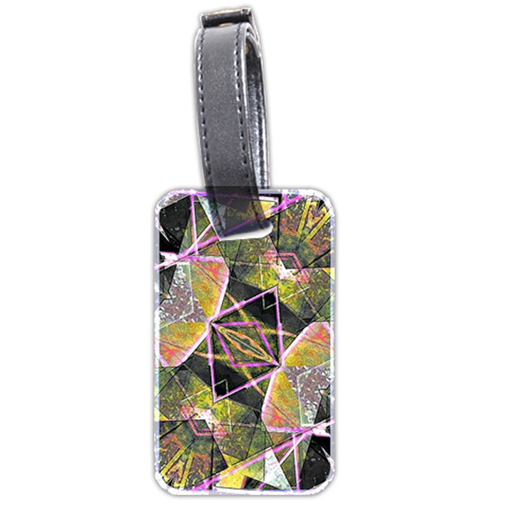 Geometric Grunge Pattern Print Luggage Tag (Two Sides)