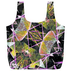 Geometric Grunge Pattern Print Reusable Bag (xl) by dflcprints