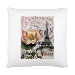 Vintage Paris Eiffel Tower Floral Cushion Case (single Sided)  by chicelegantboutique