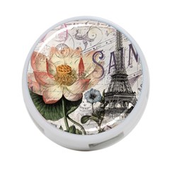 Vintage Paris Eiffel Tower Floral 4-port Usb Hub (two Sides) by chicelegantboutique