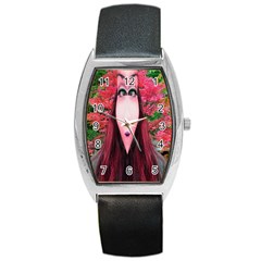 Tree Spirit Tonneau Leather Watch by icarusismartdesigns