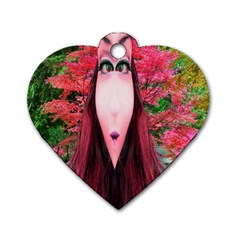 Tree Spirit Dog Tag Heart (one Sided)  by icarusismartdesigns