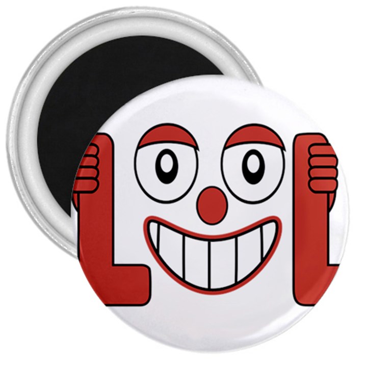 Laughing Out Loud Illustration002 3  Button Magnet