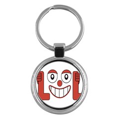 Laughing Out Loud Illustration002 Key Chain (round) by dflcprints