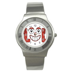 Laughing Out Loud Illustration002 Stainless Steel Watch (slim) by dflcprints