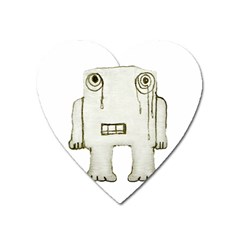 Sad Monster Baby Magnet (heart) by dflcprints