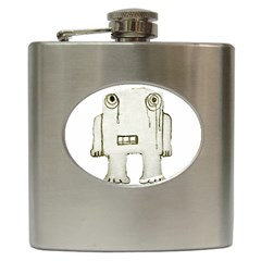 Sad Monster Baby Hip Flask by dflcprints