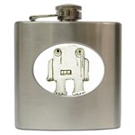 Sad Monster Baby Hip Flask Front