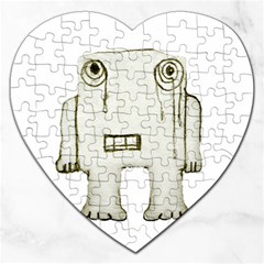 Sad Monster Baby Jigsaw Puzzle (heart) by dflcprints