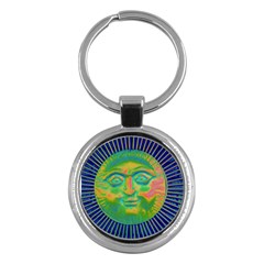 Sun Face Key Chain (round) by sirhowardlee