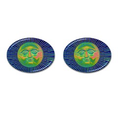 Sun Face Cufflinks (oval)