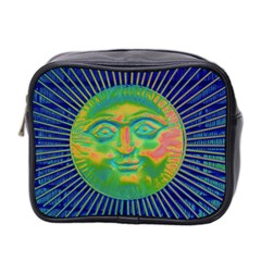 Sun Face Mini Travel Toiletry Bag (two Sides) by sirhowardlee