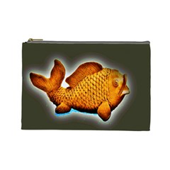 Goldfish Cosmetic Bag (large) by sirhowardlee