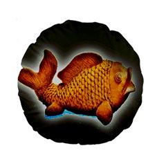 Goldfish 15  Premium Round Cushion  by sirhowardlee