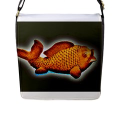 Goldfish Flap Closure Messenger Bag (large) by sirhowardlee