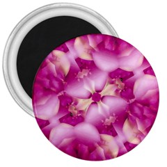 Beauty Pink Abstract Design 3  Button Magnet by dflcprints