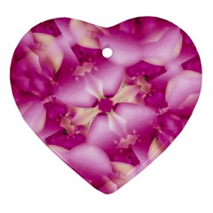 Beauty Pink Abstract Design Heart Ornament