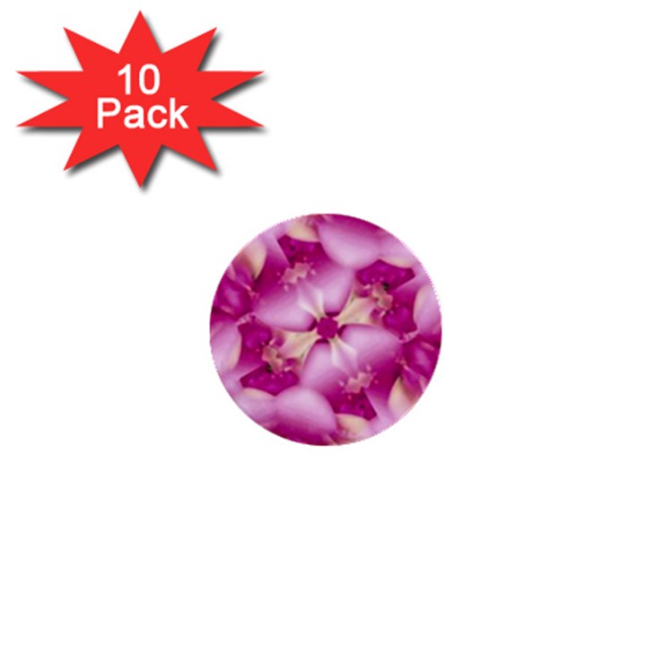 Beauty Pink Abstract Design 1  Mini Button (10 pack)