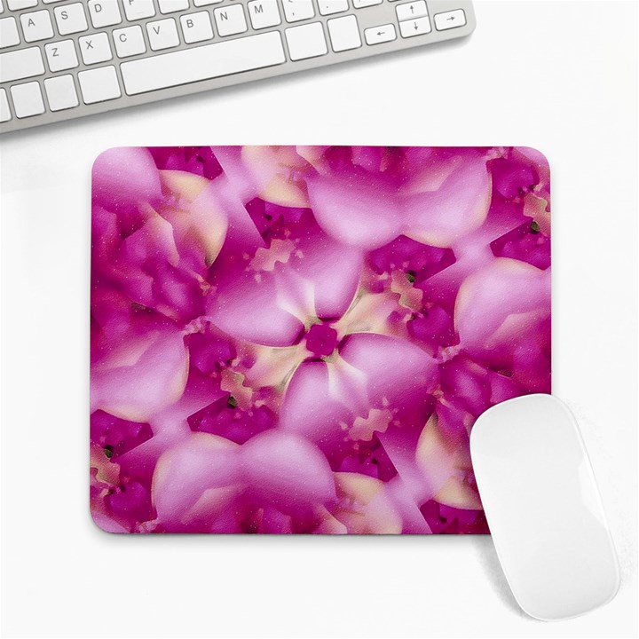 Beauty Pink Abstract Design Large Mouse Pad (Rectangle)