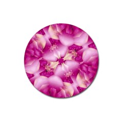 Beauty Pink Abstract Design Magnet 3  (round) by dflcprints