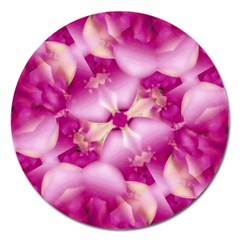 Beauty Pink Abstract Design Magnet 5  (round) by dflcprints