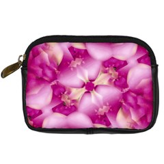 Beauty Pink Abstract Design Digital Camera Leather Case by dflcprints