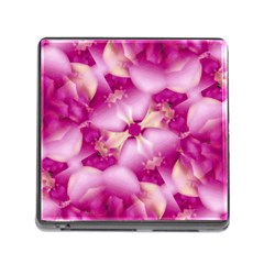 Beauty Pink Abstract Design Memory Card Reader With Storage (square) by dflcprints