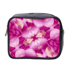 Beauty Pink Abstract Design Mini Travel Toiletry Bag (two Sides) by dflcprints